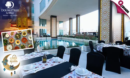 Open Air Iftar & Suhoor Buffet by the Pool at DoubleTree By Hilton – Al Sadd!